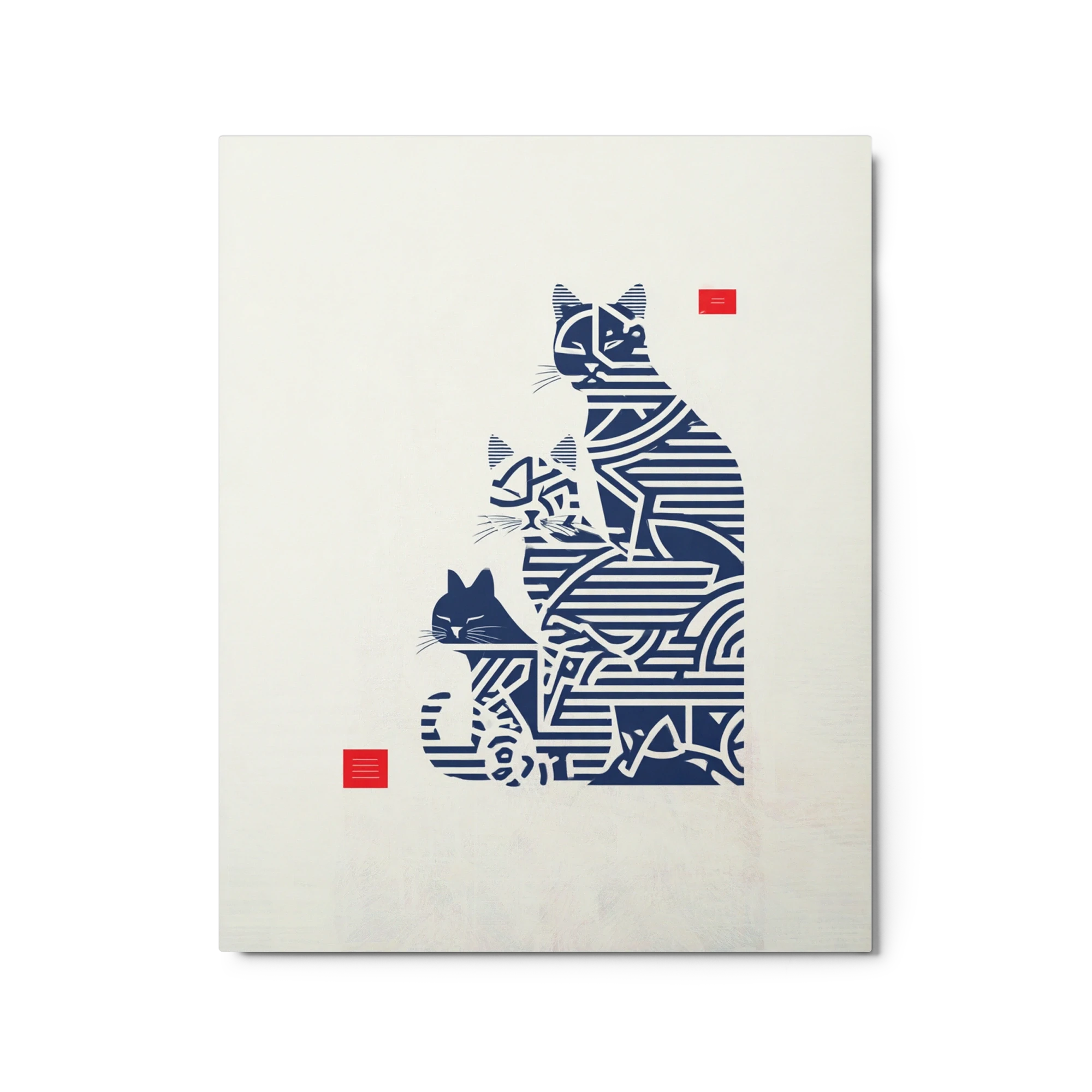 Geometric Striped Cats