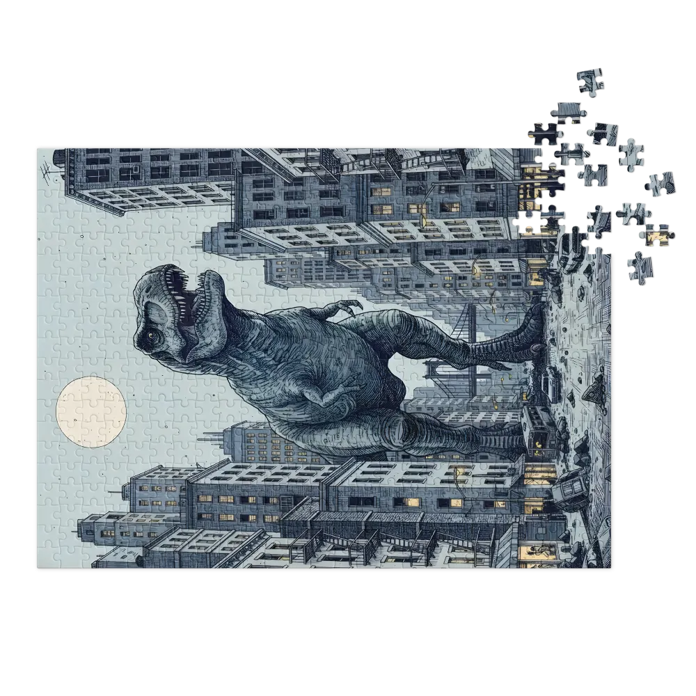 Tyrannosaurus in the City | Jigsaw Puzzles