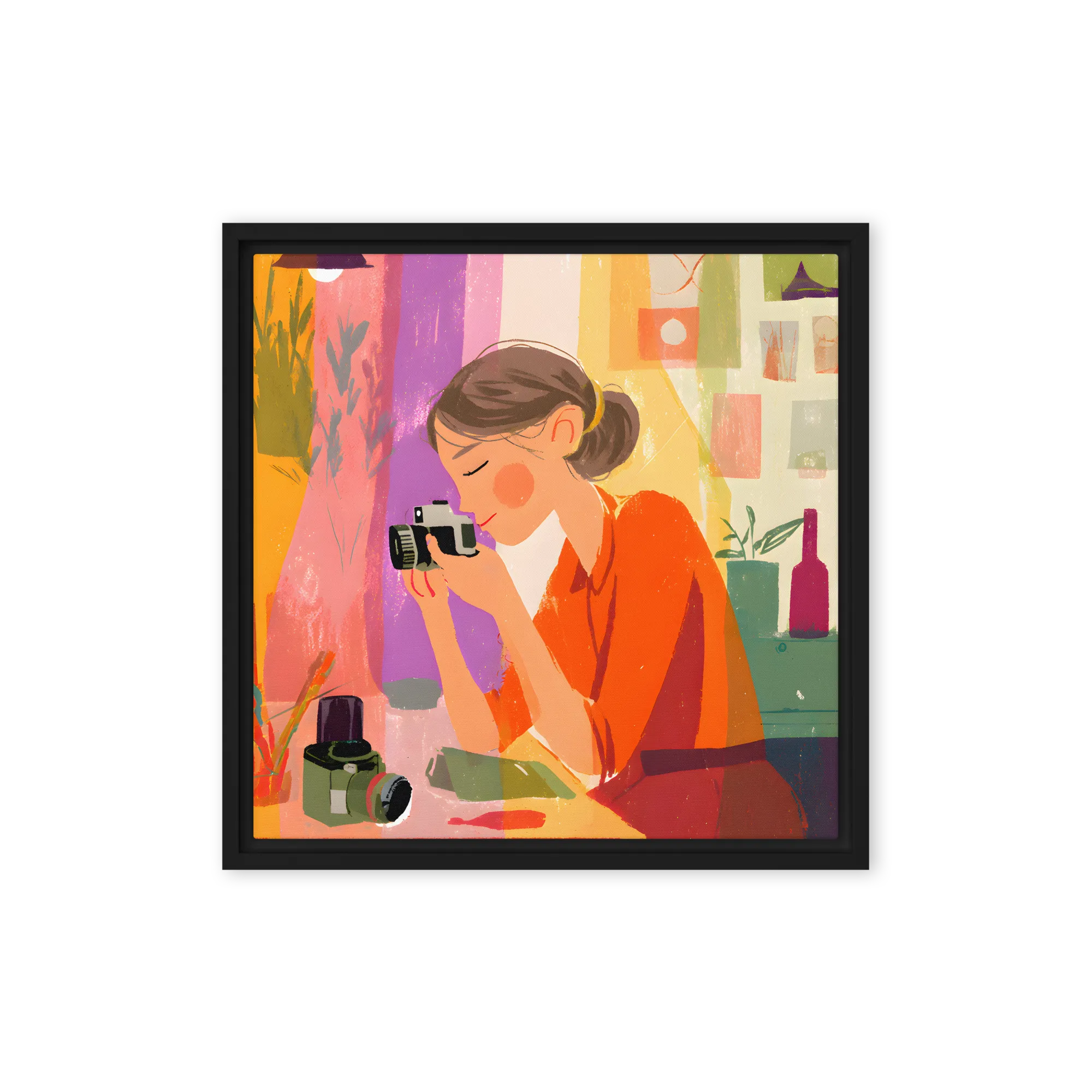 Radiant Sunwashed Gouache Wall Art — Golden Hour Hues
