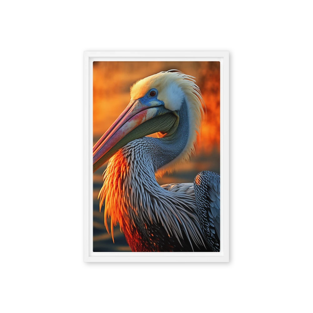 Golden Pelican Portrait | Art Print