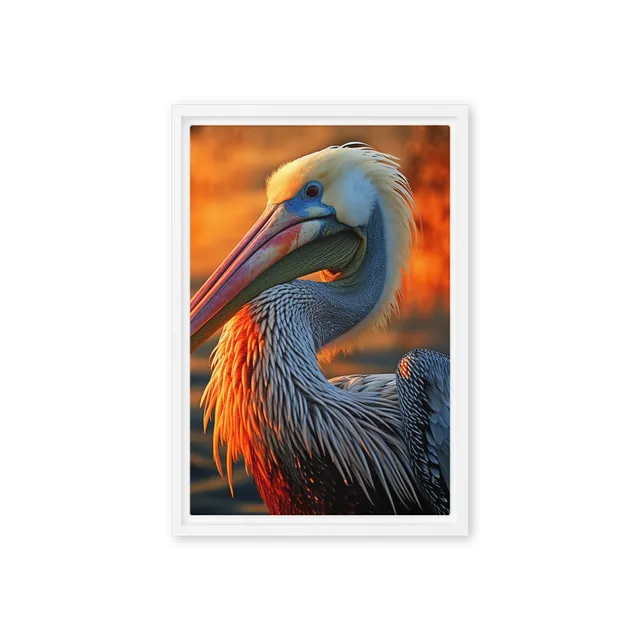 Golden Pelican Portrait | Art Print