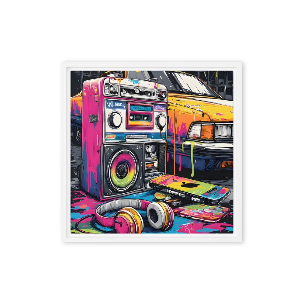 Street Beat: Retro Remix 
 Canvas with Black Frame