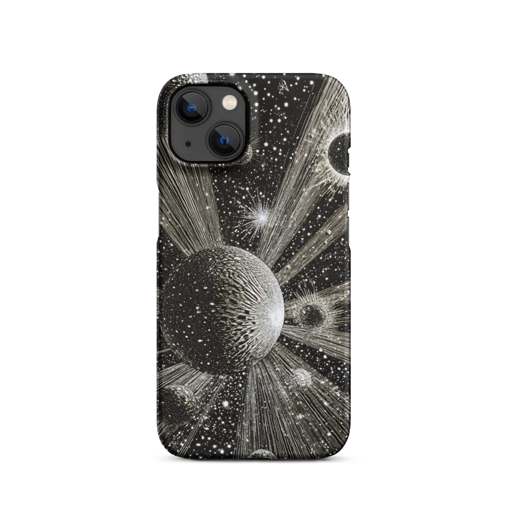Surreal Cosmic Scene Ink Drawing | Phone Case