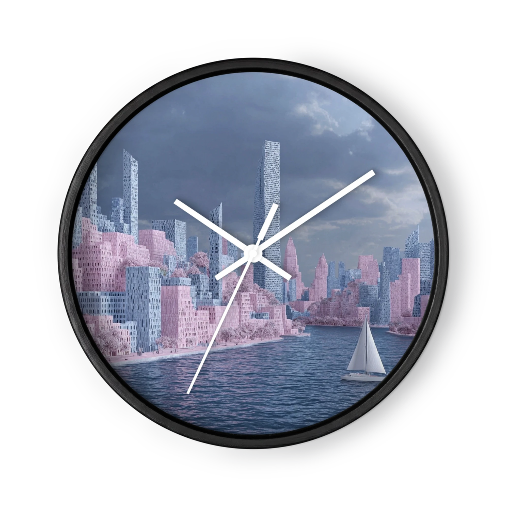 Pastel Metropolis and Sailboat