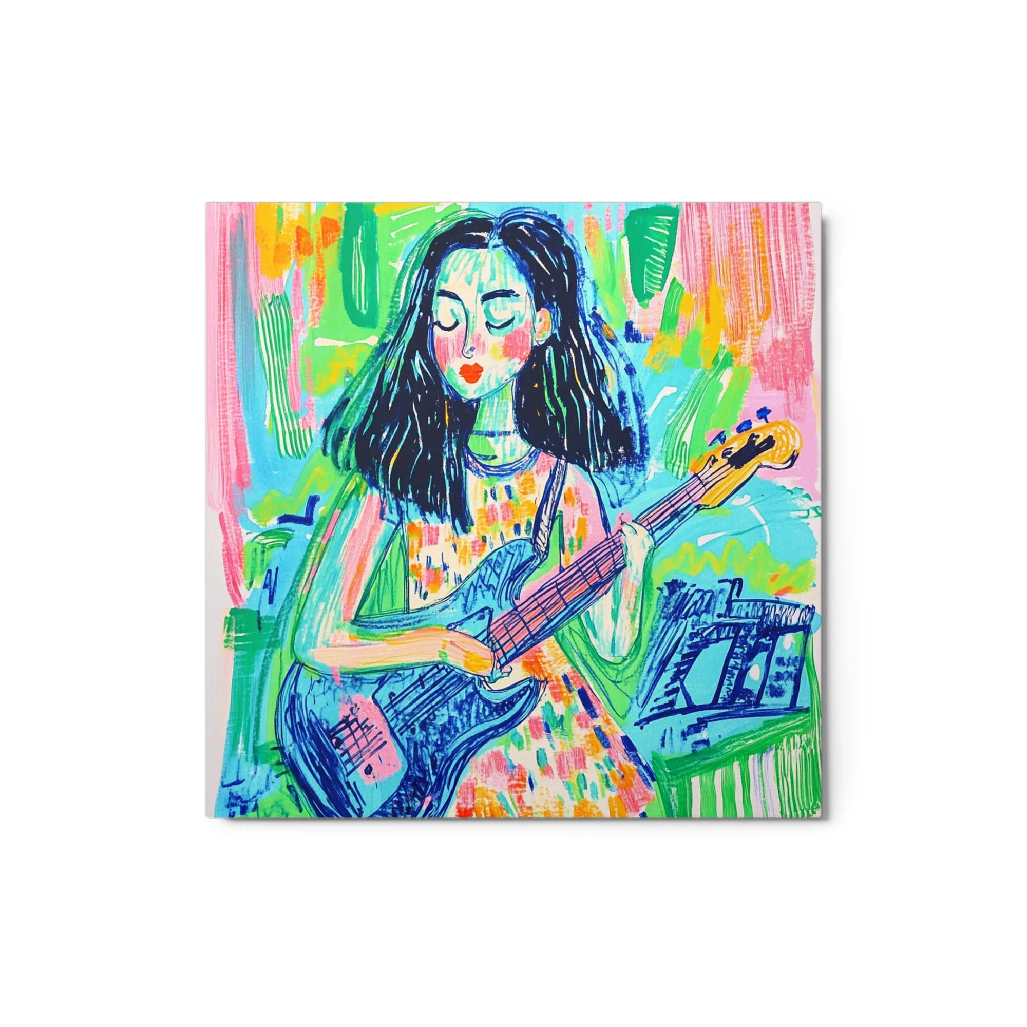 Girl Playing Electric Guitar