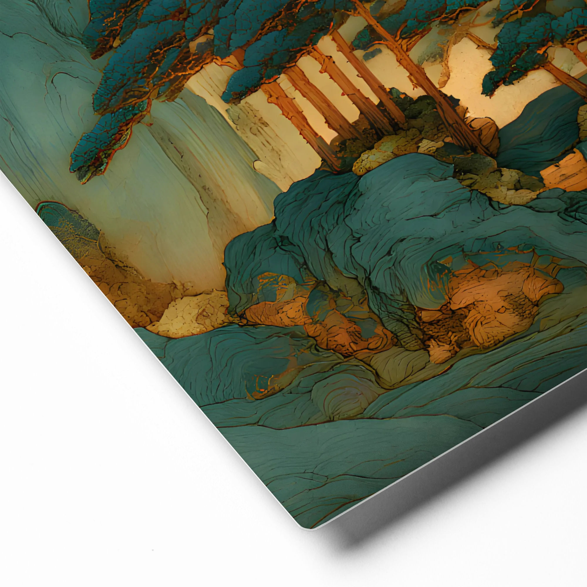 Tranquil Ukiyo-e Mountainscape 
 Canvas | 24″x 24″