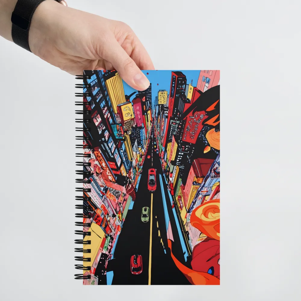Dynamic Futuristic Cityscape 
 Spiral Notebook | 140 pages