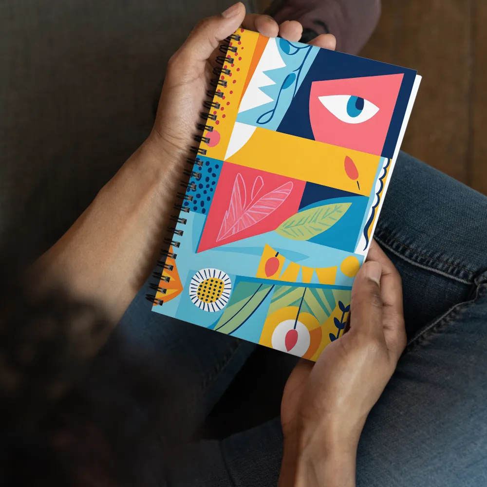 Colorful Abstract Geometry 
 Spiral Notebook | 140 pages