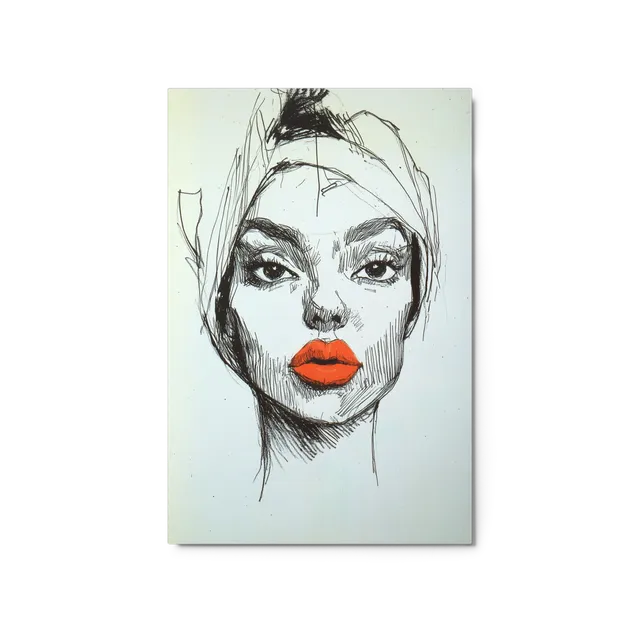 Bold Gaze, Red Lips | Art Print