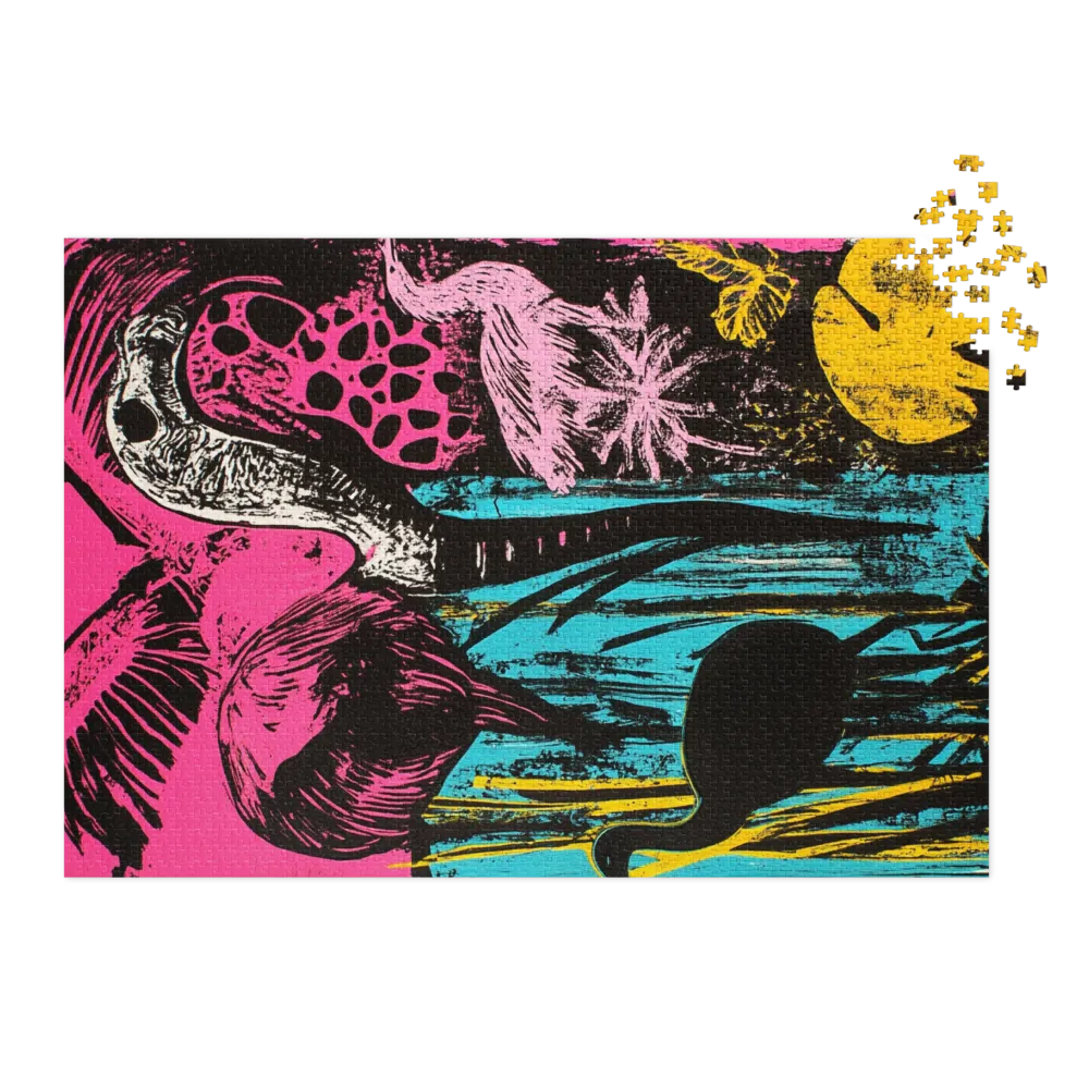 Tropical Flamingo Print