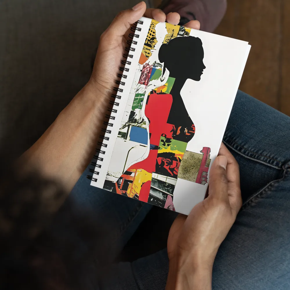Fragmented Silhouette 
 Spiral Notebook | 140 pages