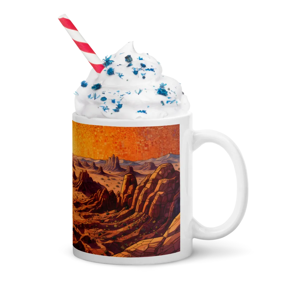 Sunset Over the Badlands 
 Mug with Red inside | 15 oz