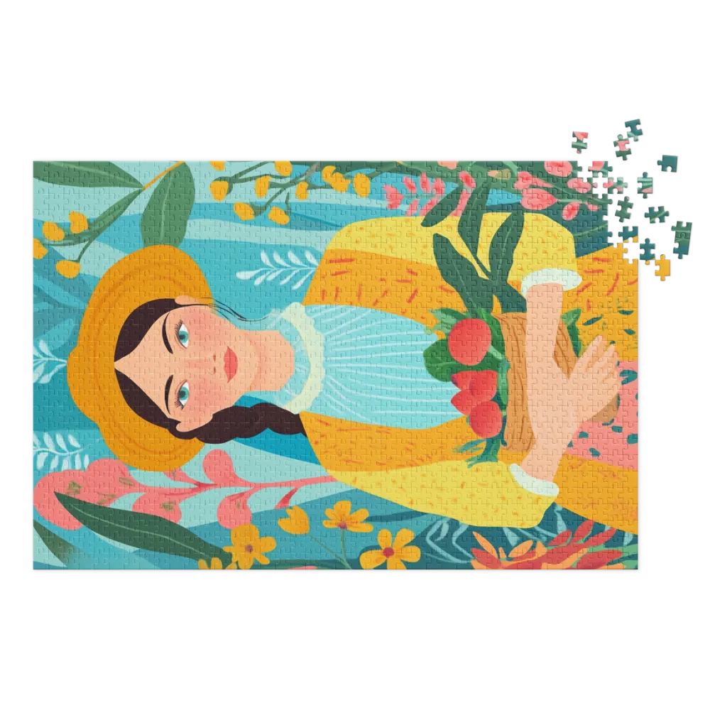 Gardener's Blossom 
 Jigsaw Puzzle in Tin Box