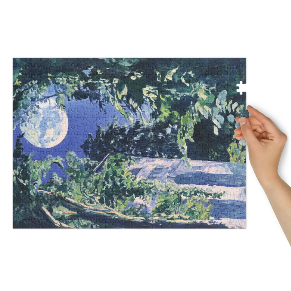 Château et Forêt au Clair de Lune 
 Puzzle en boite metallique