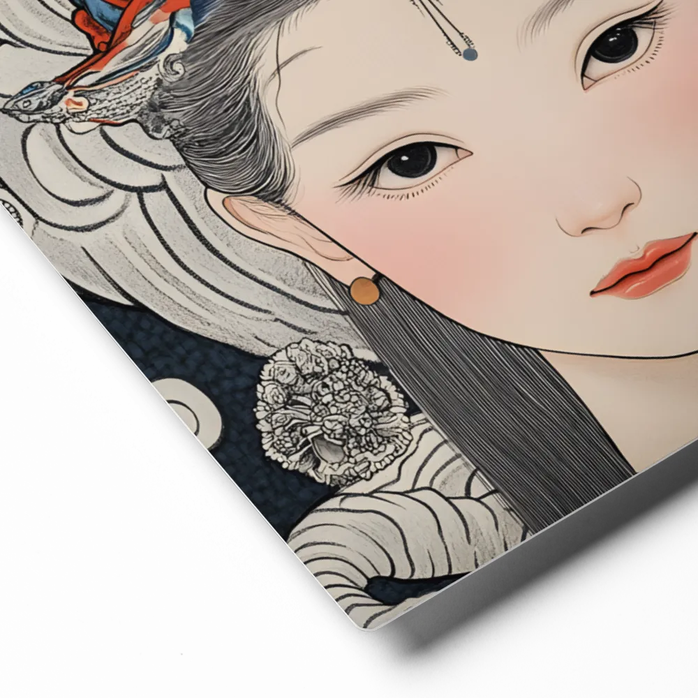 Celestial Empress Portrait 
 Canvas with White Frame