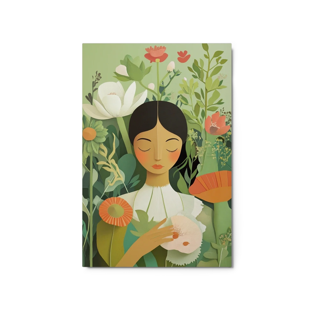 Serene Floral Embrace | Art Print