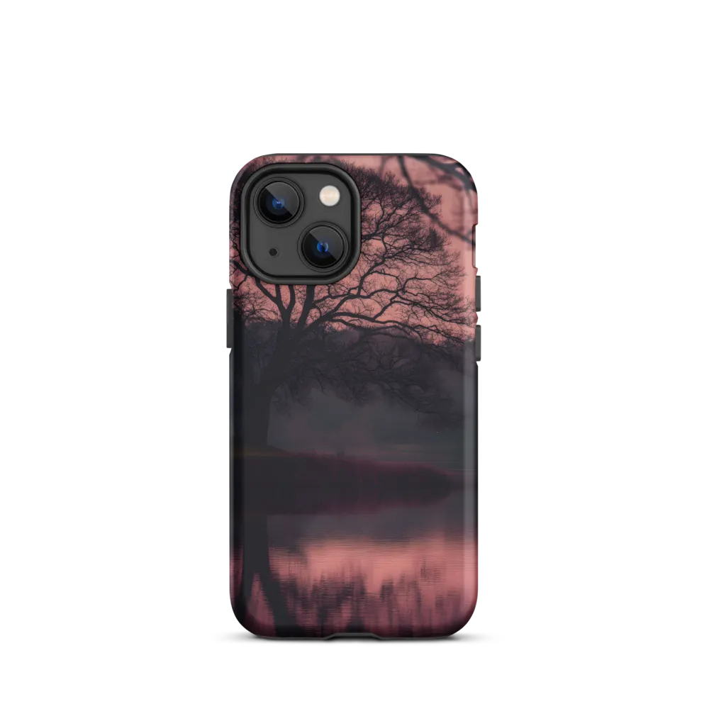 Silhouetted Tree and Lake Reflection | Phone Case