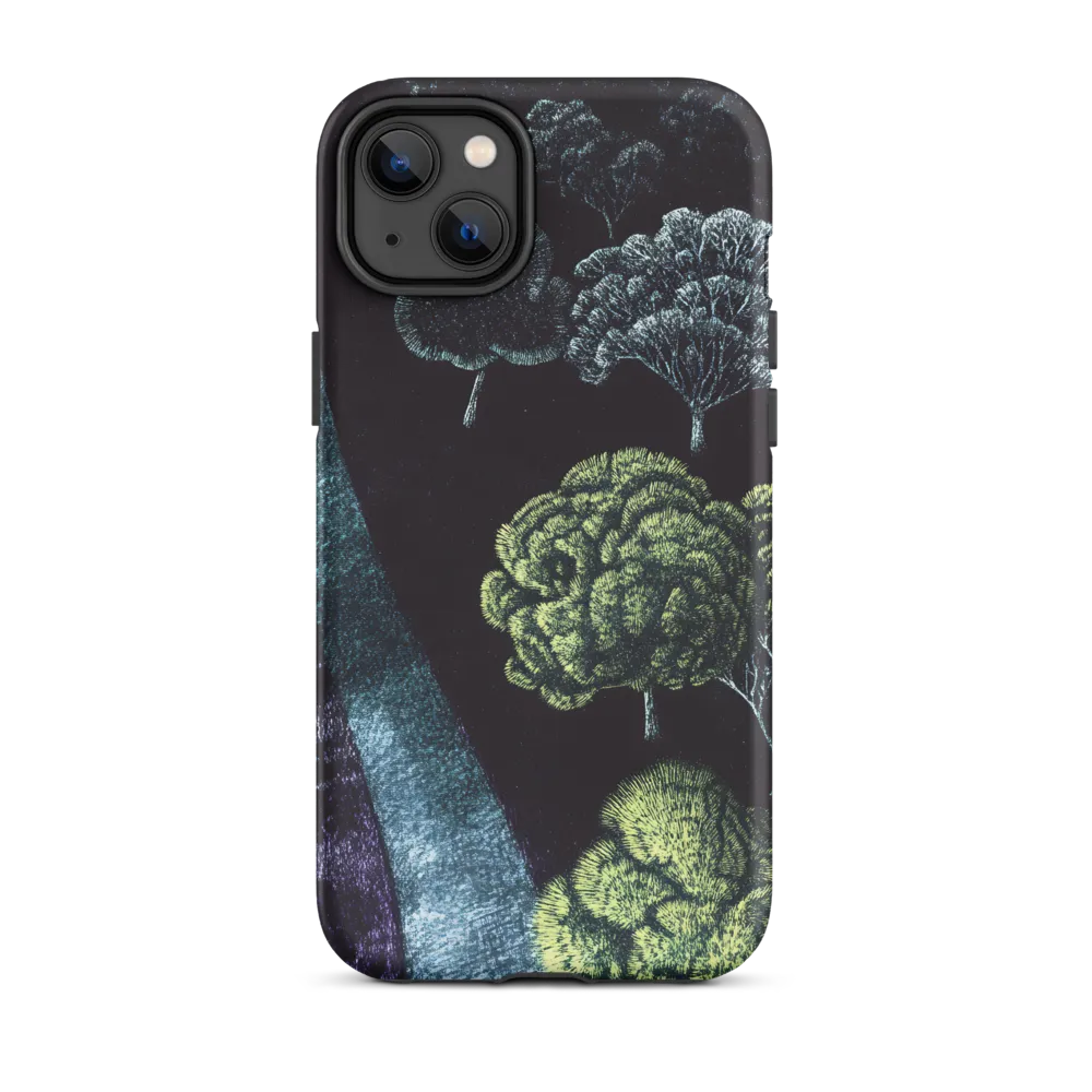 Nighttime Landscape with Trees | Phone Case