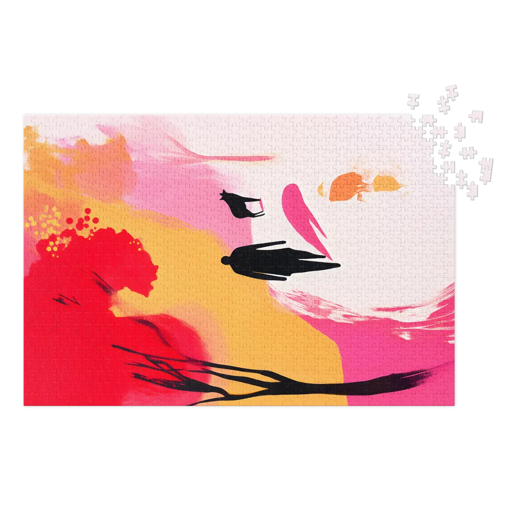 Abstract Landscape with Silhouette
