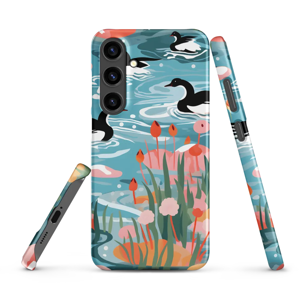 Swimming Ducks in a Serene Pond | Phone Case