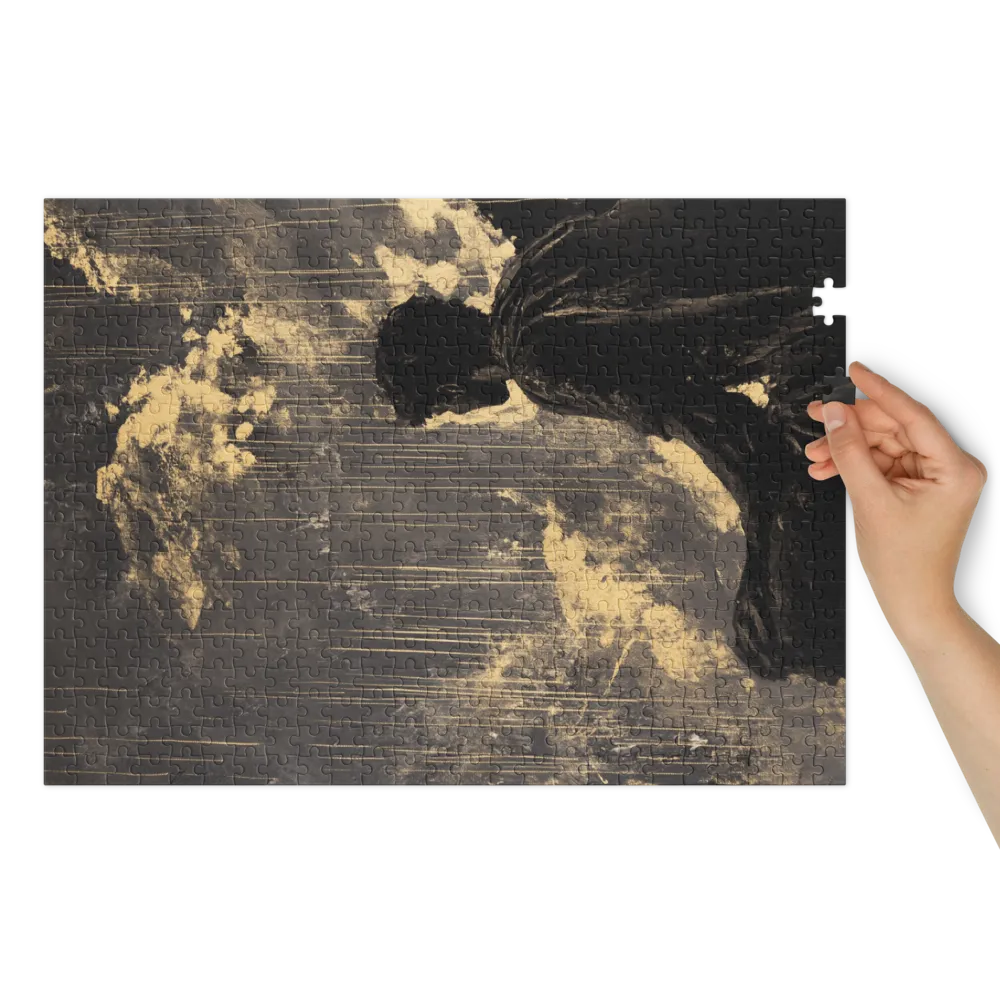 Gilded Silhouette in Storm 
 Jigsaw Puzzle in Tin Box
