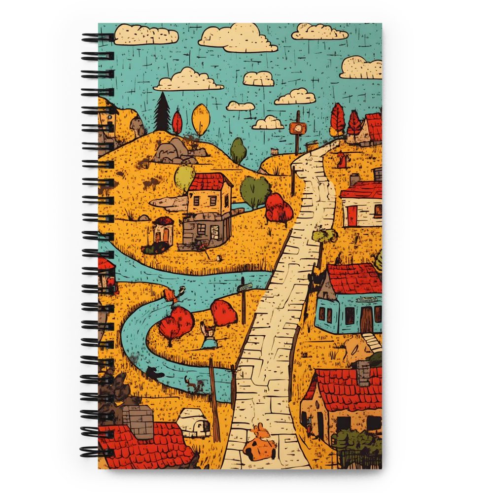 Whimsical Village Landscape