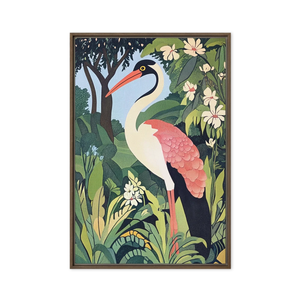 Heron in Tropical Foliage | Art Print