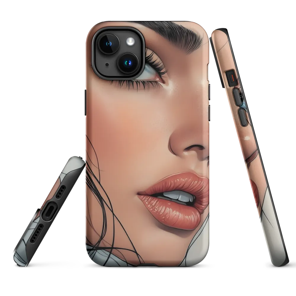 Close-Up Female Portrait Illustration | Phone Case