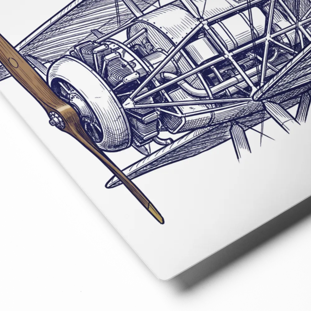 Vintage Biplane Blueprint 
 Canvas | 20″x 24″