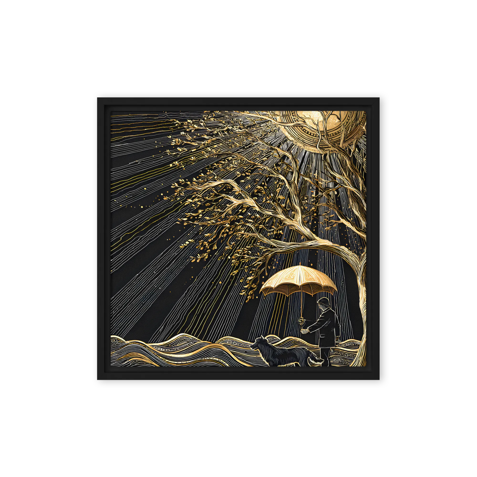 The Alchemy of Line and Shadow — Gold-leaf line engraving