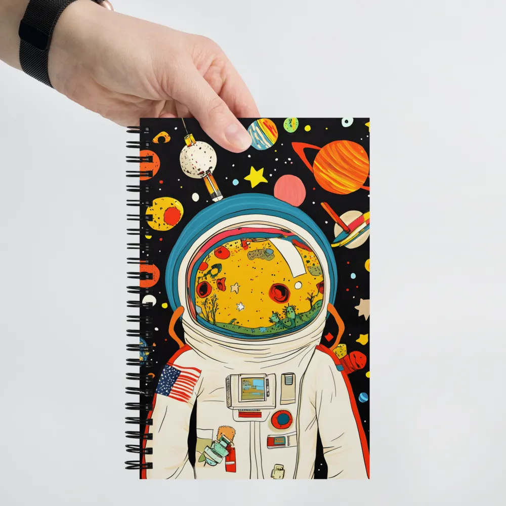 Astronaut's Cosmic Reflection 
 Spiral Notebook | 140 pages