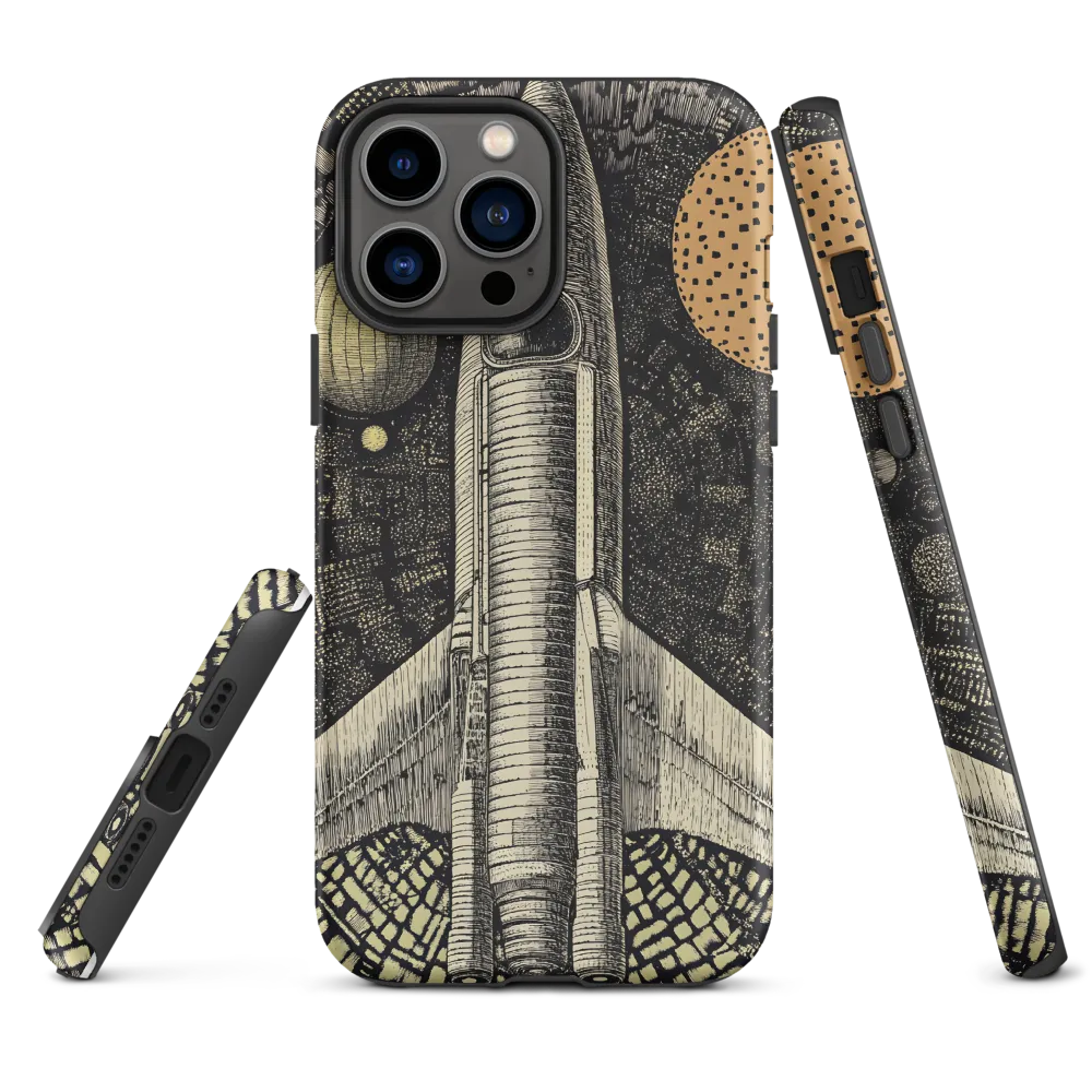 Rocket and Planets Illustration | Phone Case