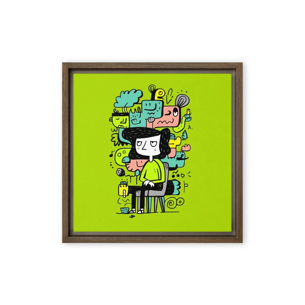 Green Mind Doodles | Art Print