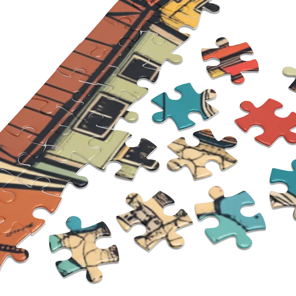 Aerial Village Lake Illustration | Jigsaw Puzzle (252/520 pieces)
