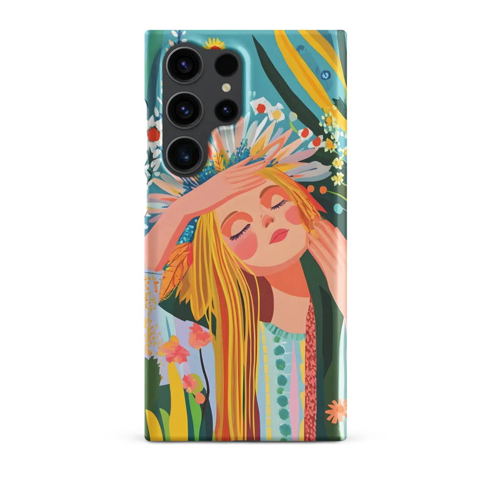 Girl in Floral Nature | Phone Case