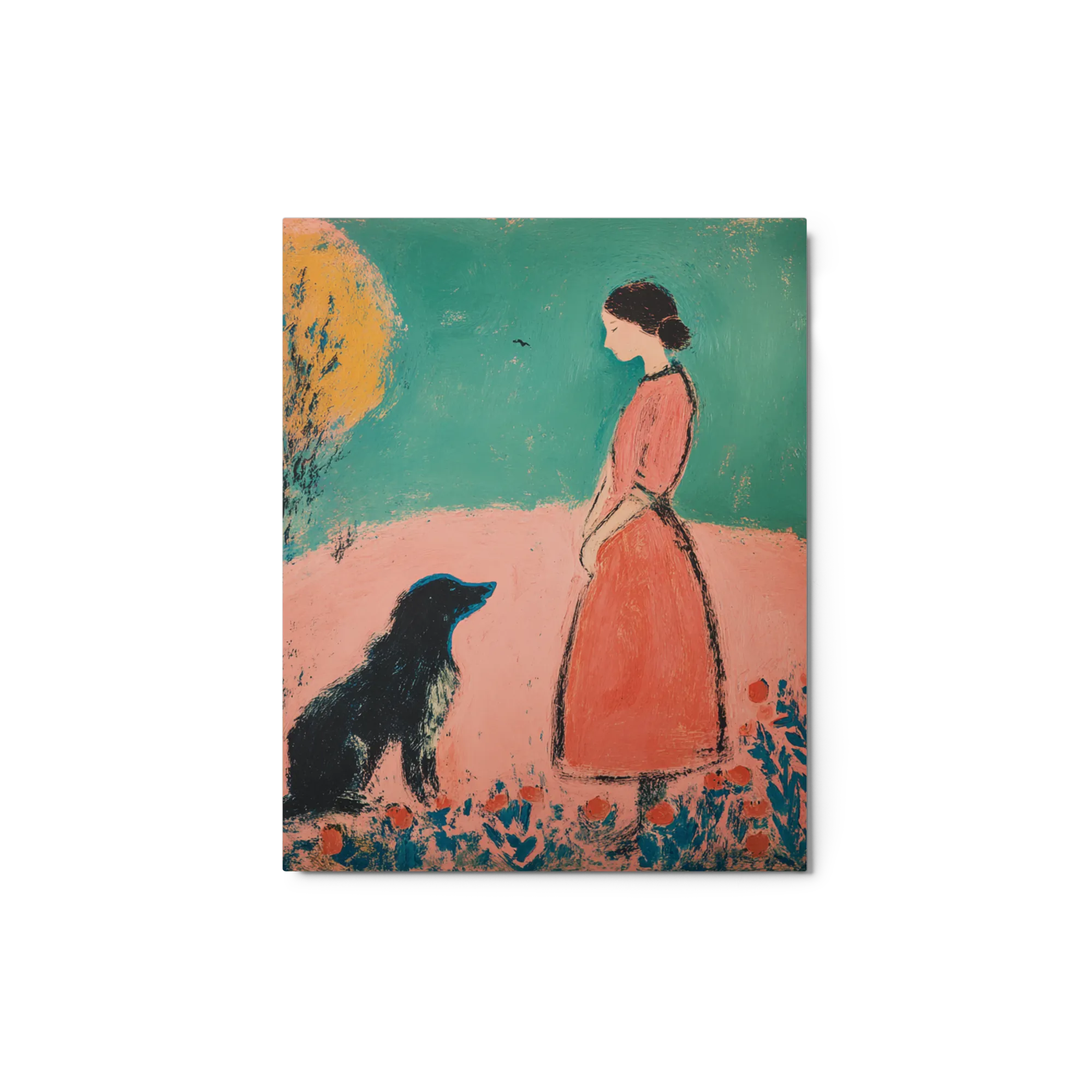 Companionship in a Peach Landscape