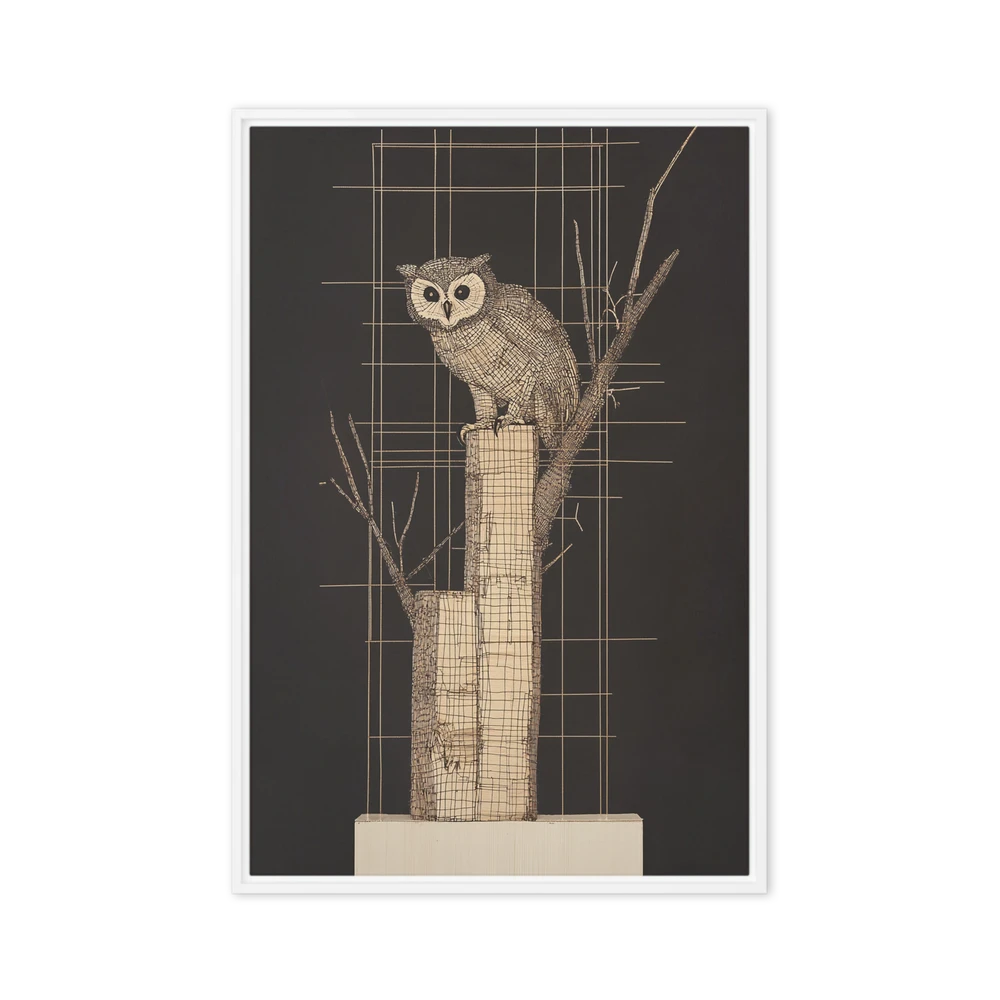 Geometric Owl Sculpture | Art Print