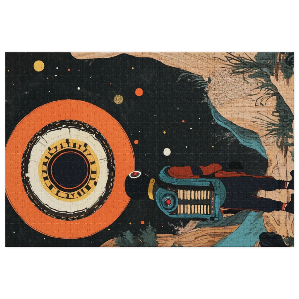 Astronaut in Surreal Landscape | Jigsaw Puzzle (252/520 pieces)