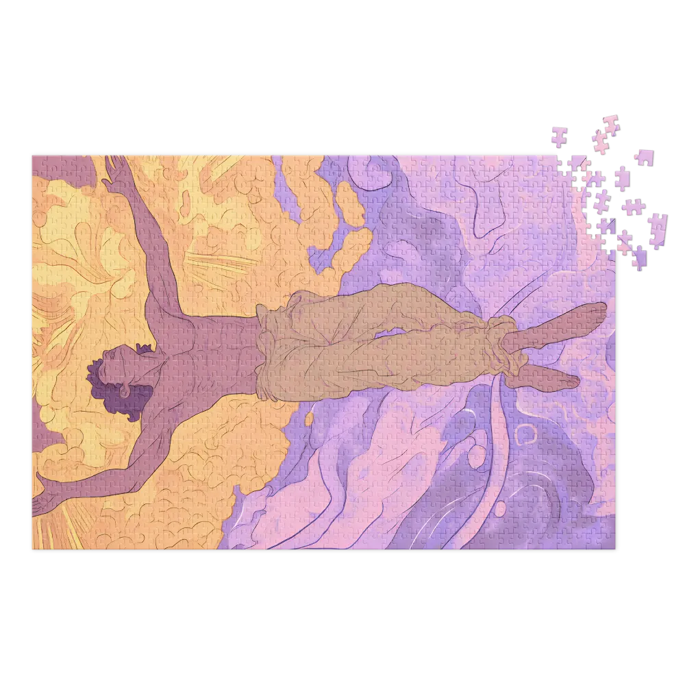 Floating Figure Among Clouds | Jigsaw Puzzle (252/520 pieces)