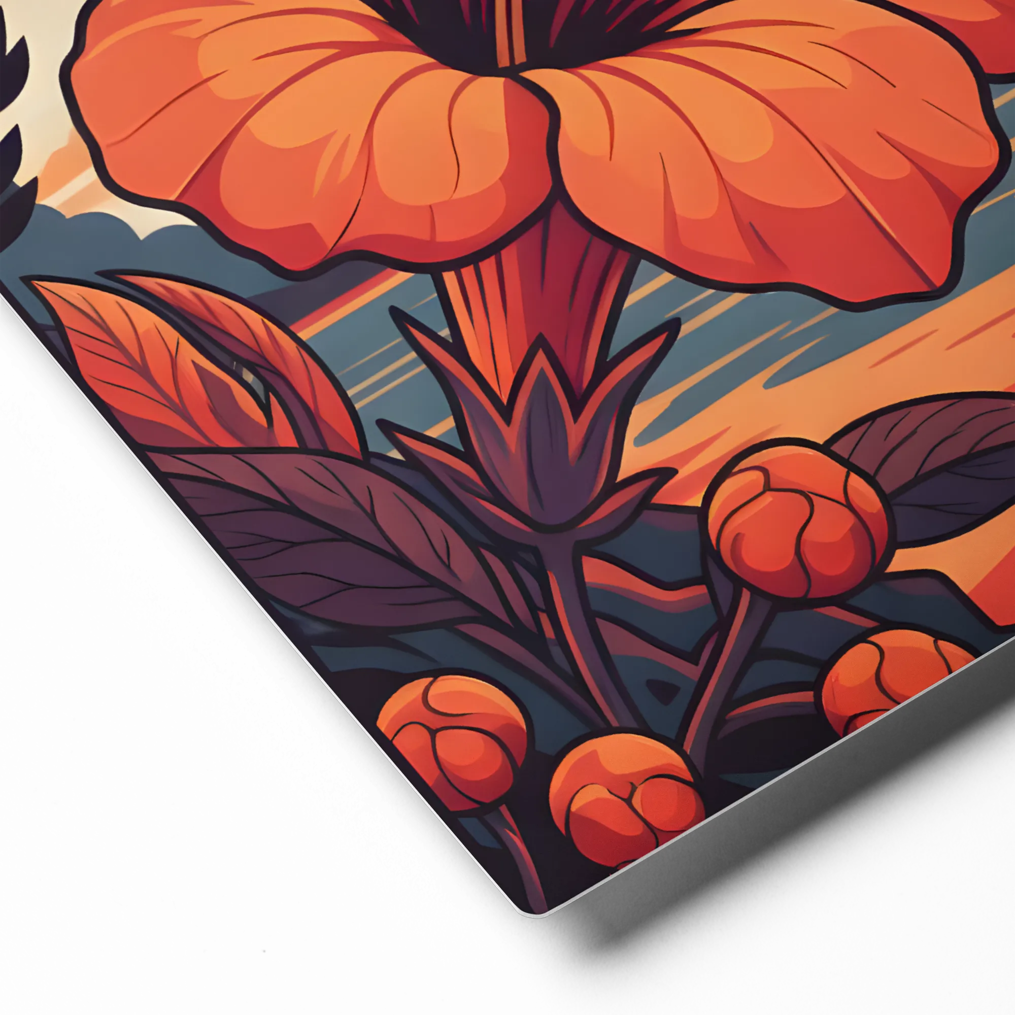 Hummingbird and Hibiscus 
 Canvas | 8″x 8″