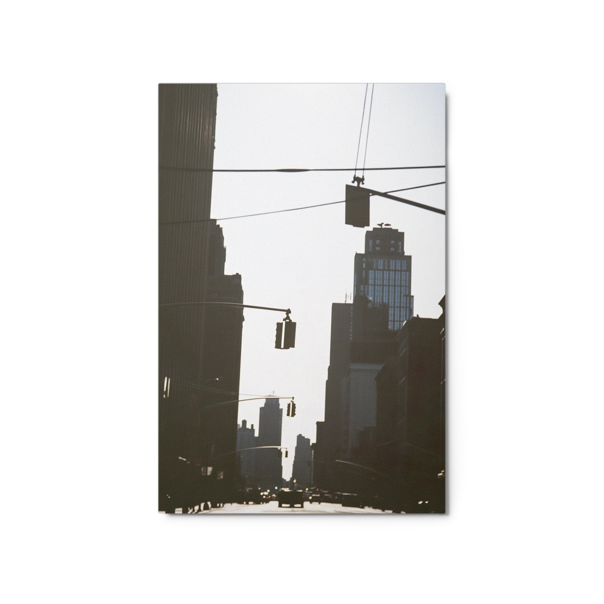 Cityscape Silhouette in Black and White