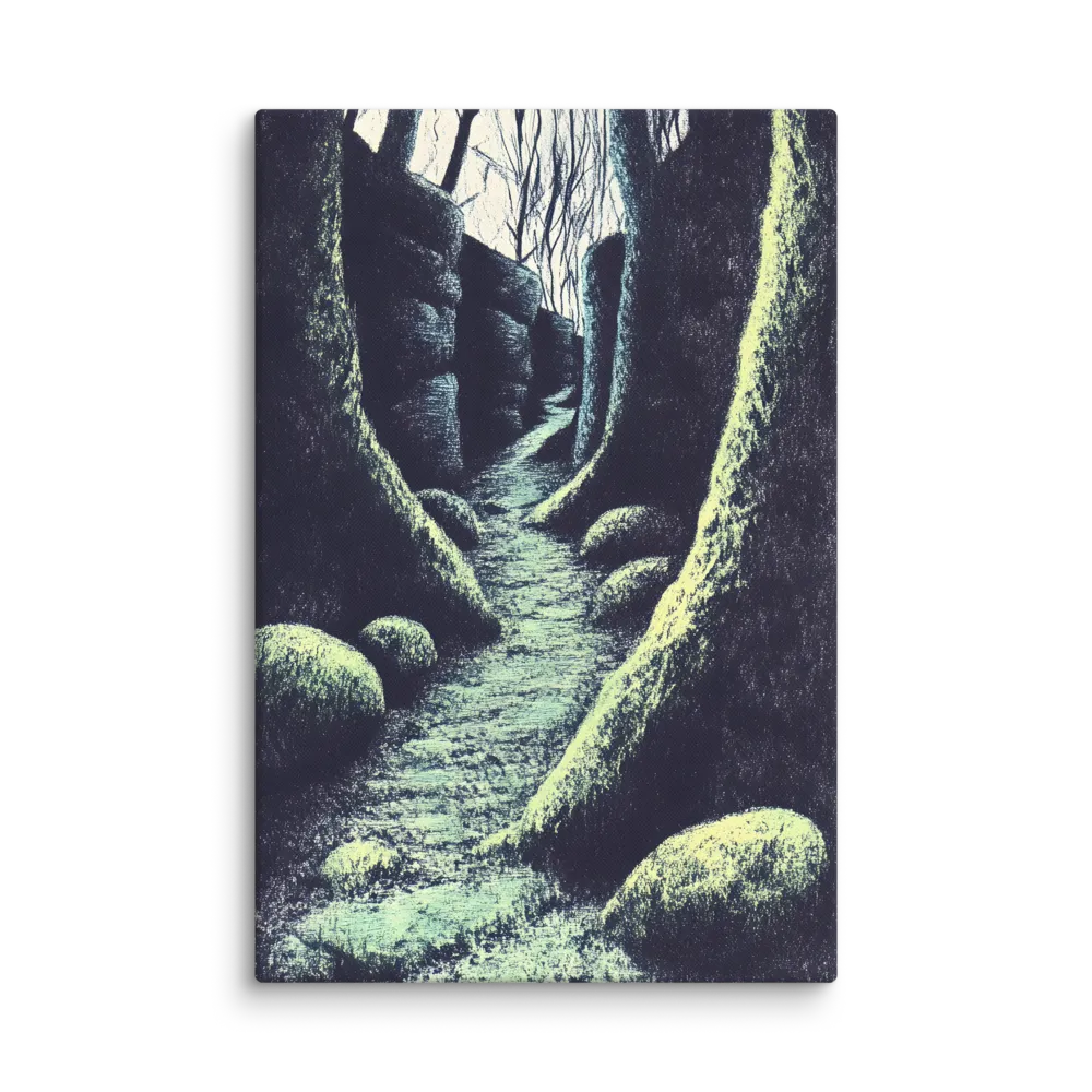 Enchanted Forest Path 
 Canvas with White Frame