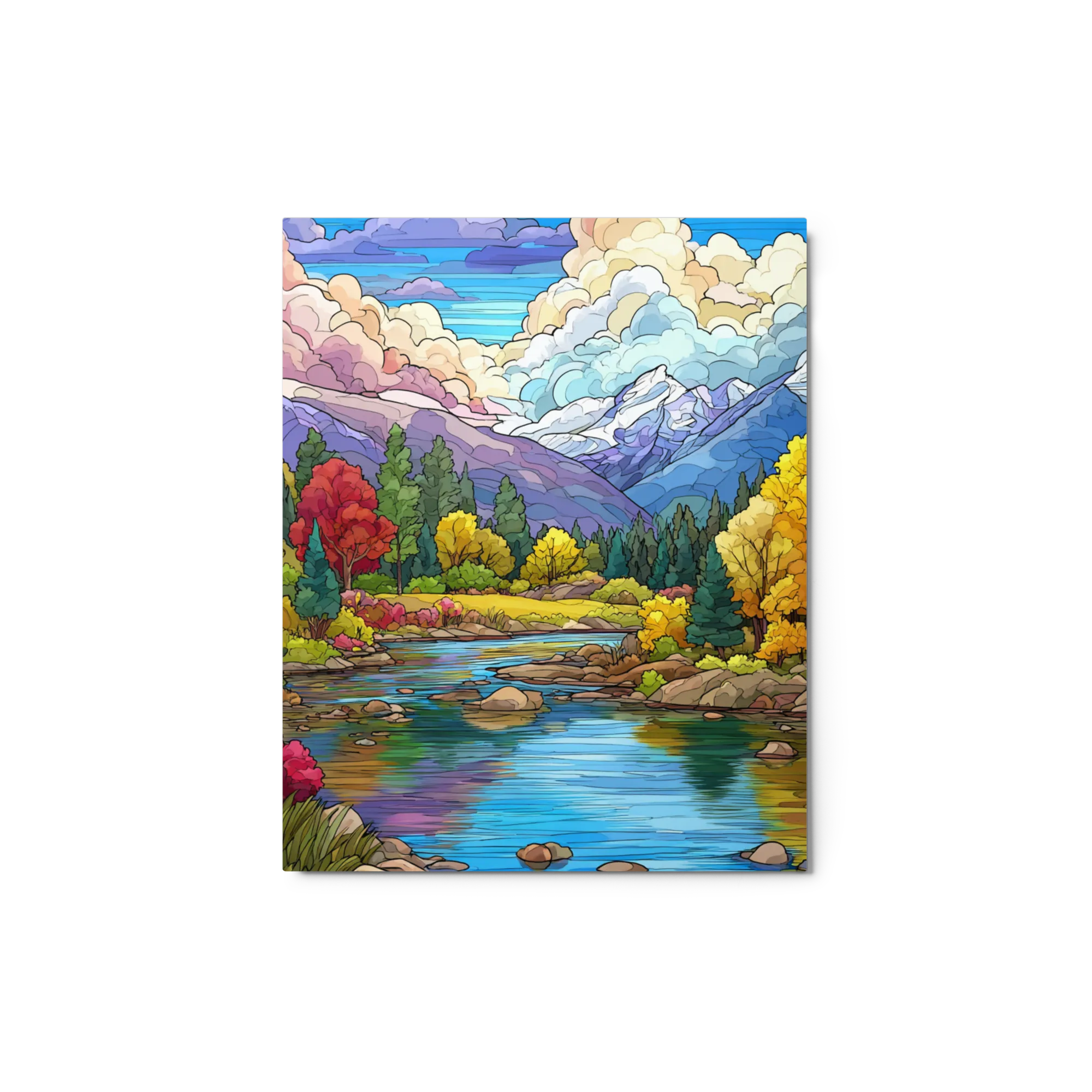 Stained Glass Mountain River