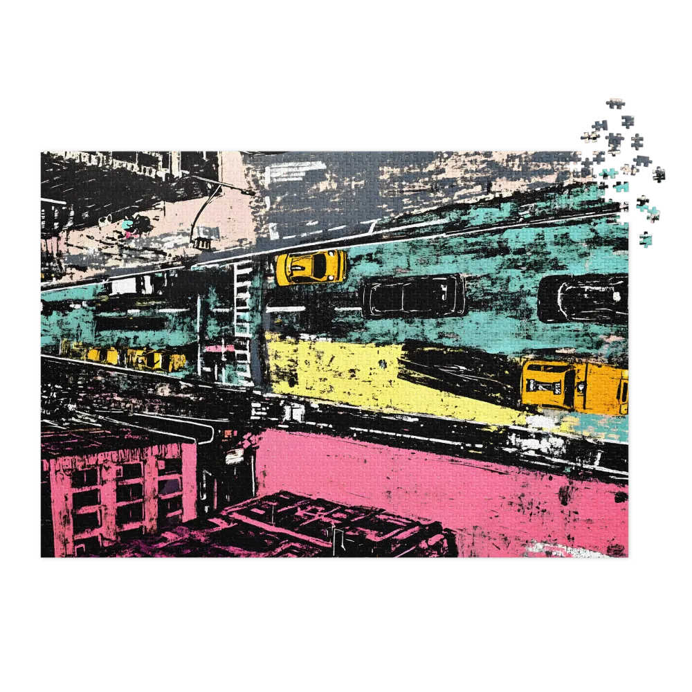 Neon Avenue 
 Jigsaw Puzzle in Tin Box