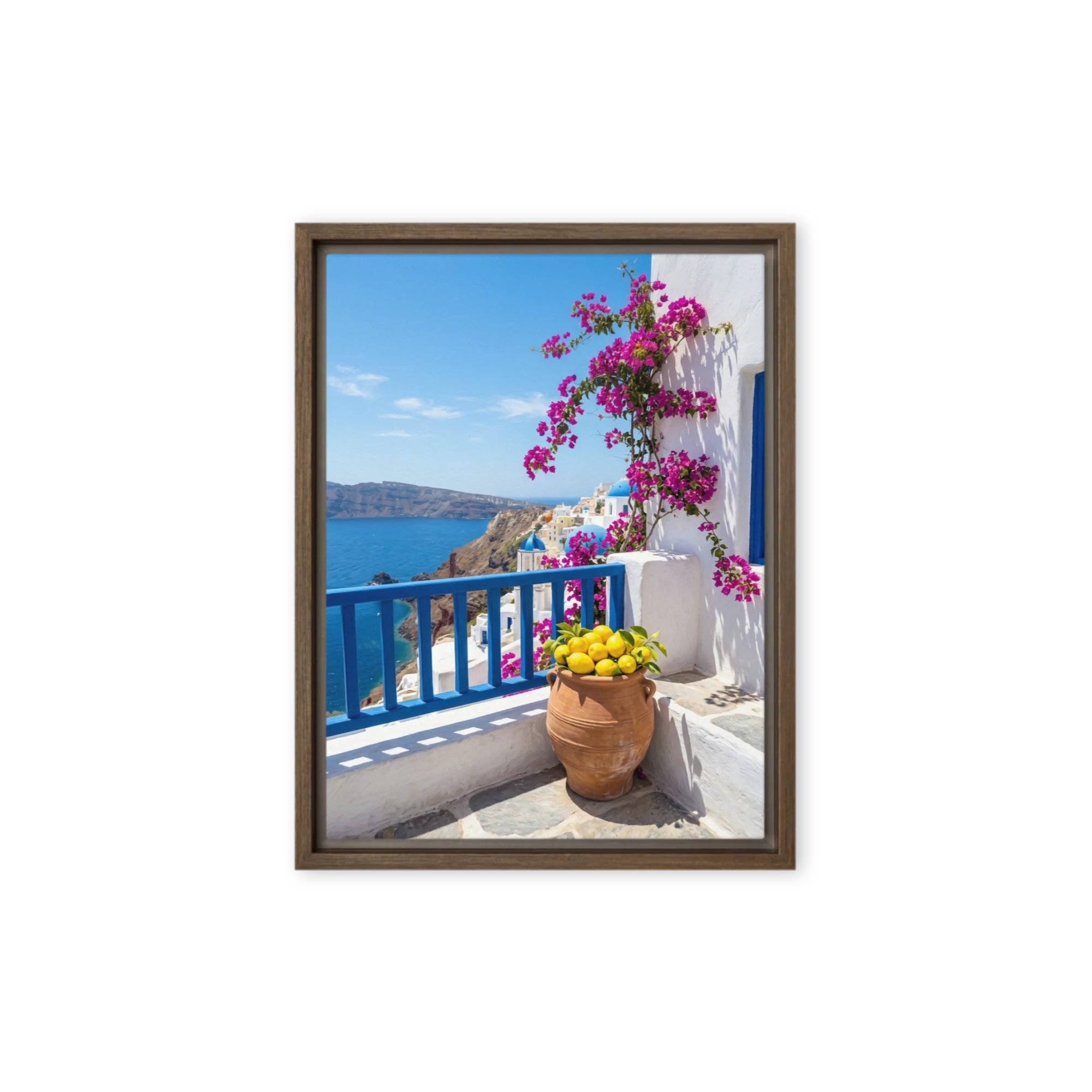 Mediterranean Bougainvillea Balcony — Front