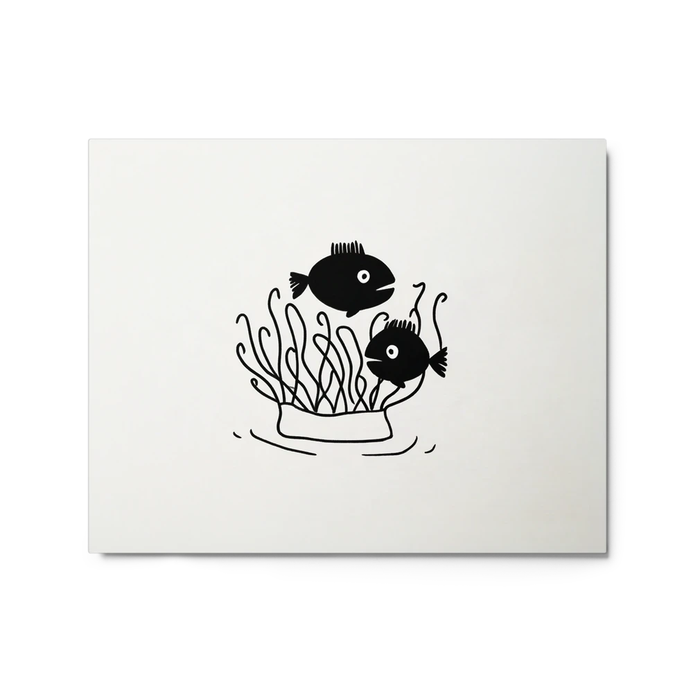 Two Black Fish | Art Print