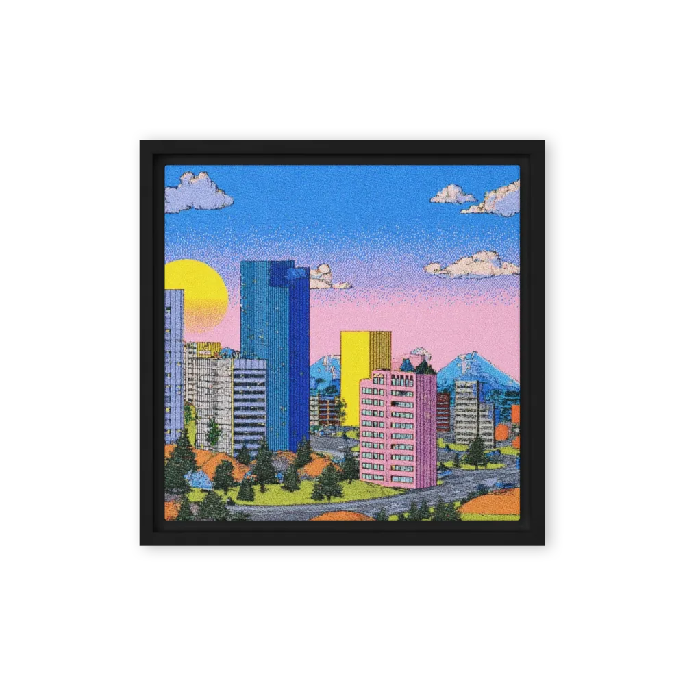 Sunset Metropolis 
 Canvas | 12″x 12″