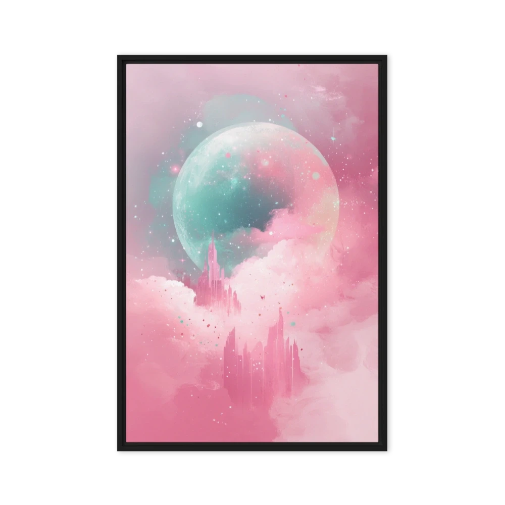 Dreamy Moon and Castle Digital Artwork