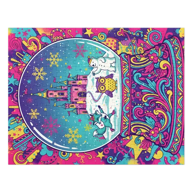 Neon Snow Globe | Jigsaw Puzzles