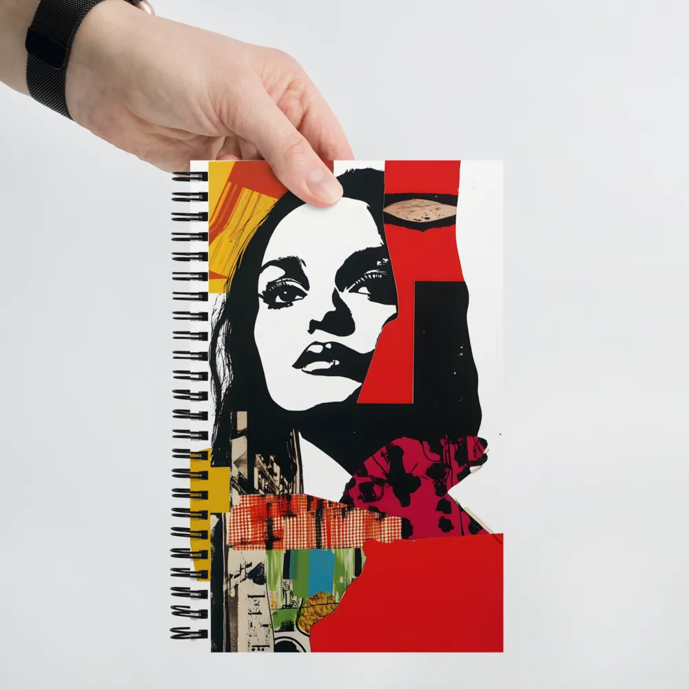 Pop Art Collage Portrait 
 Spiral Notebook | 140 pages